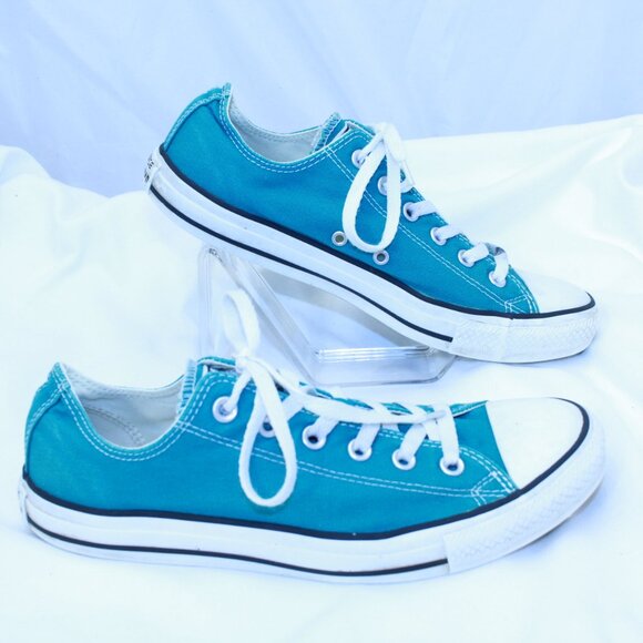 Converse Chuck Taylor All Star Unisex M8 Women 10 Teal LowTop Sneakers - 132301F - Picture 2 of 11